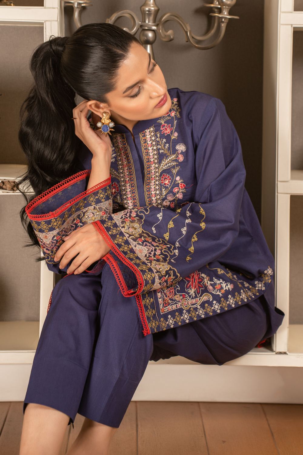 2 PC Stitched | Embroidered Suit