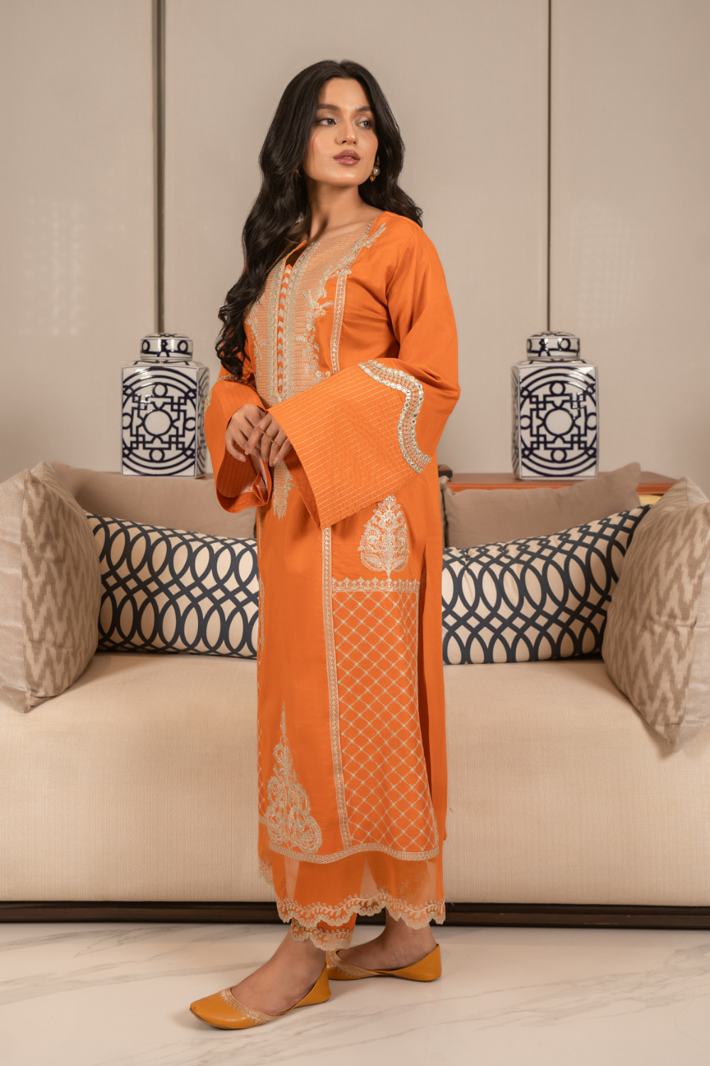 2 PC Stitched | Embroidered Suit