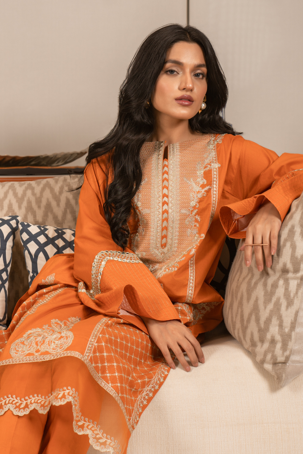 2 PC Stitched | Embroidered Suit