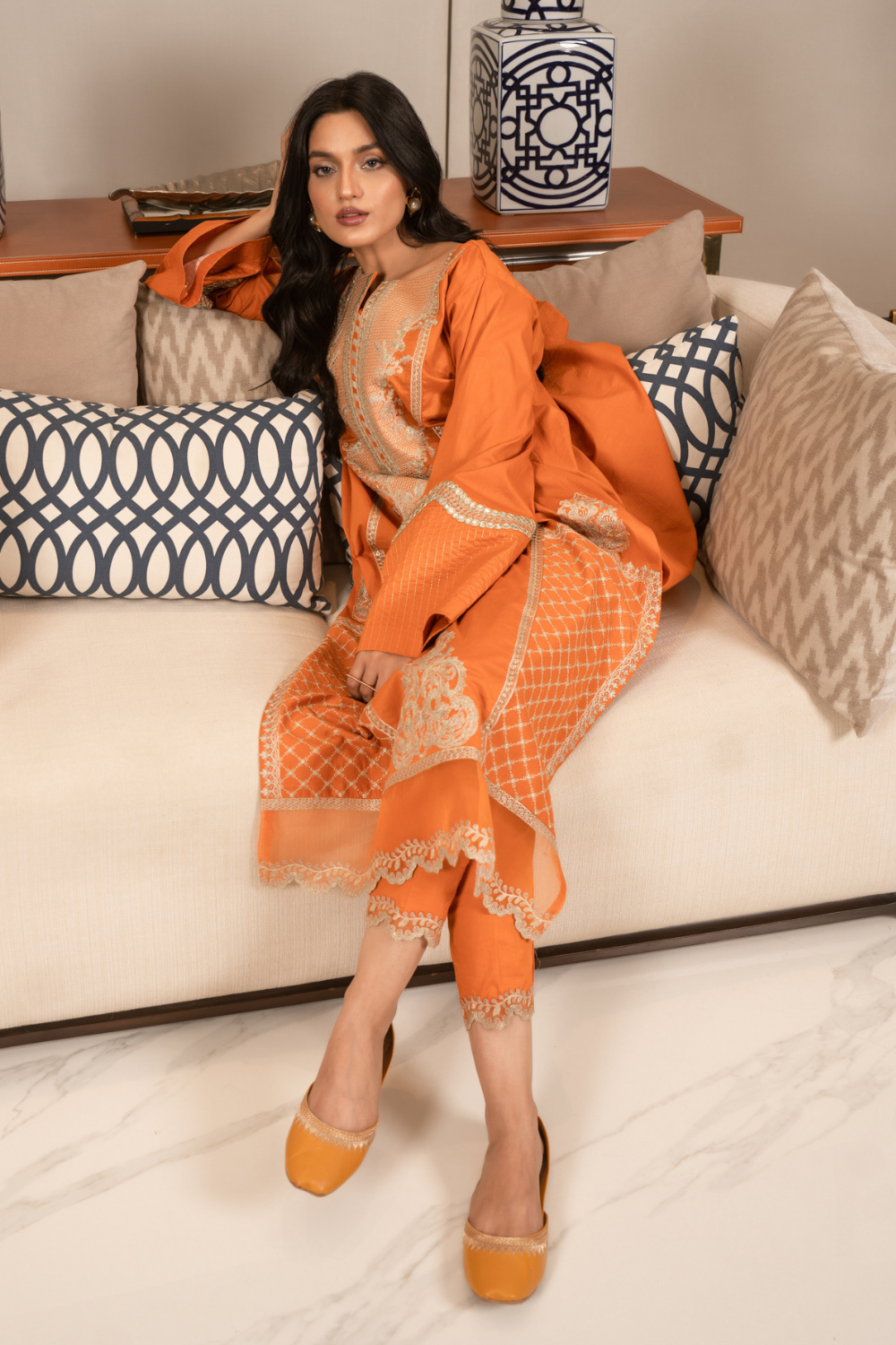 2 PC Stitched | Embroidered Suit