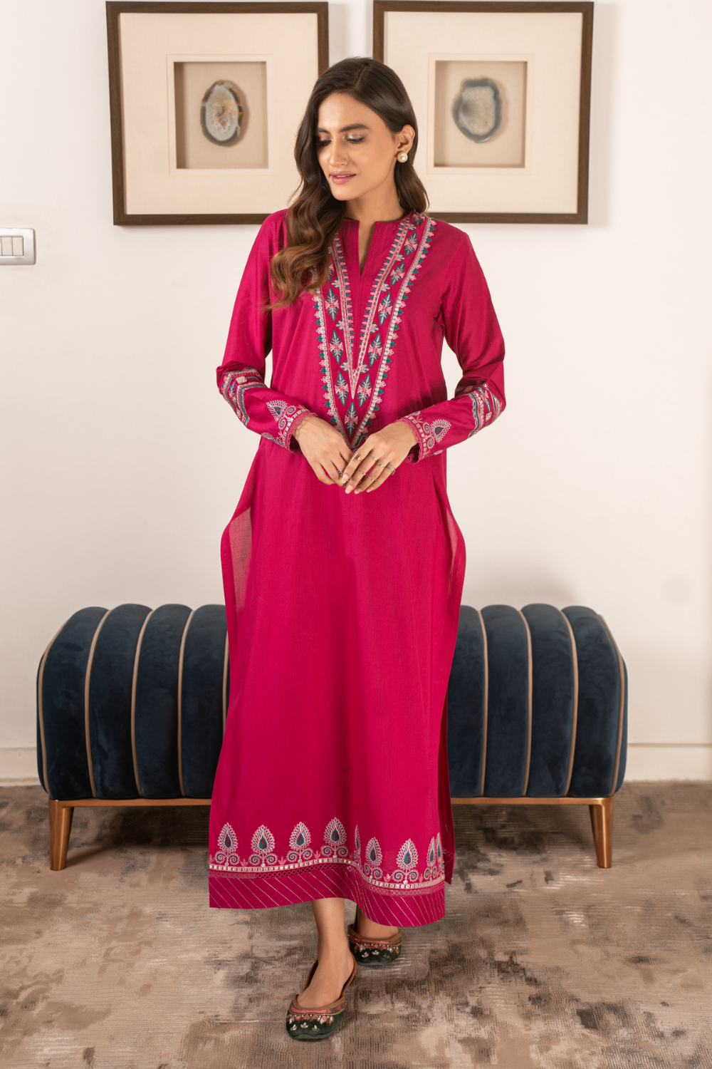 2 PC Stitched | Embroidered Suit