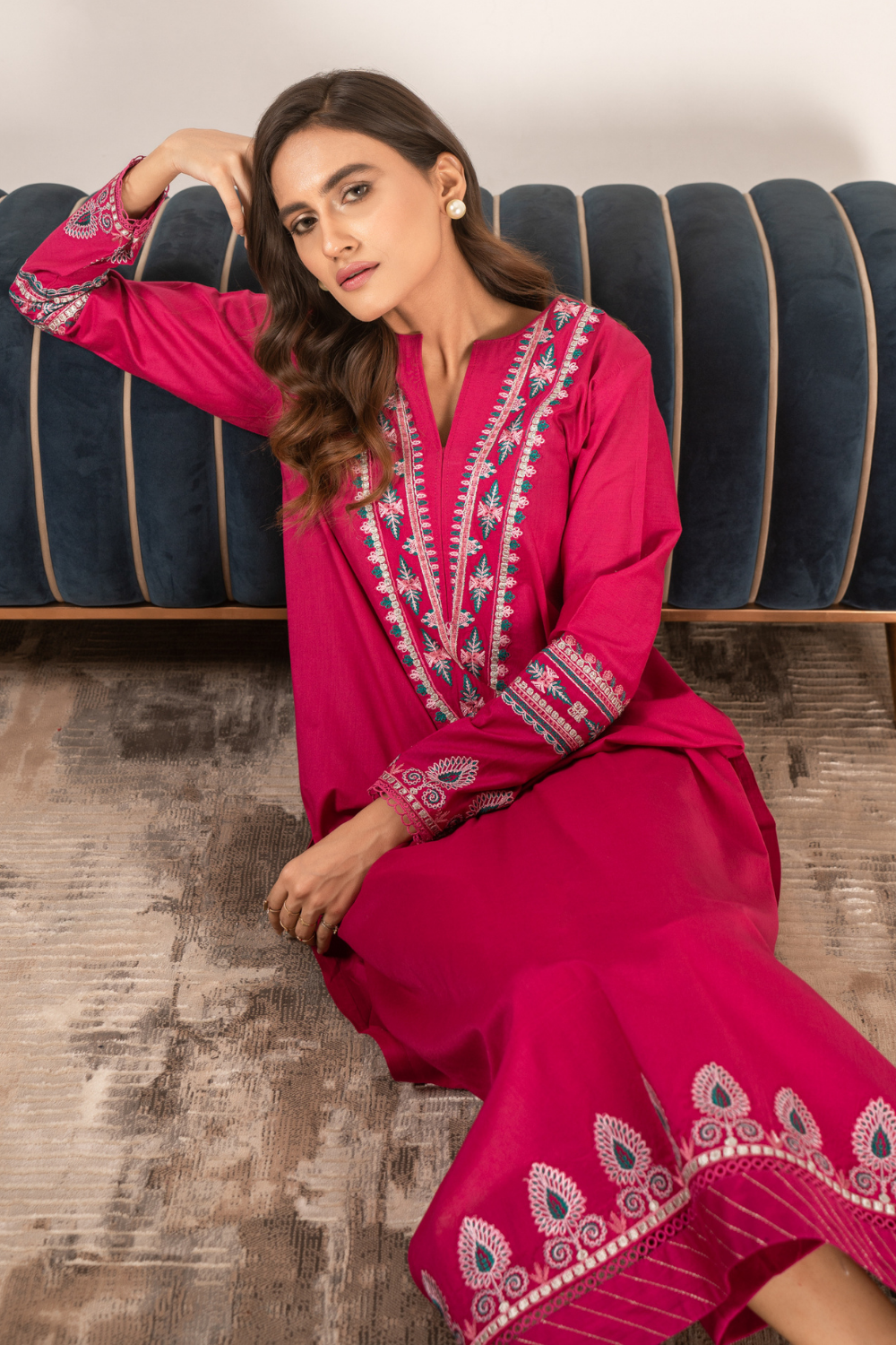 2 PC Stitched | Embroidered Suit