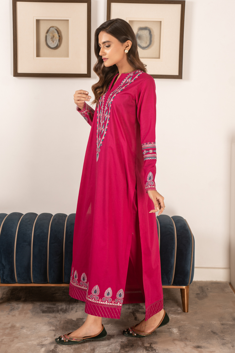 2 PC Stitched | Embroidered Suit