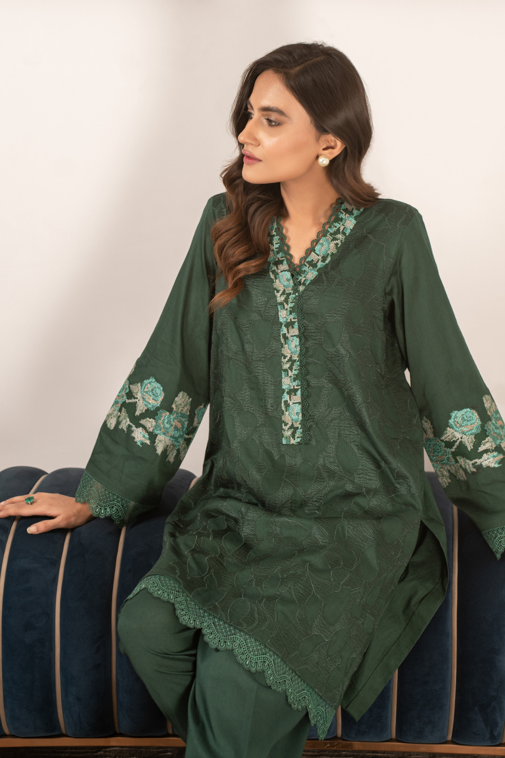 2 PC Stitched | Embroidered Suit