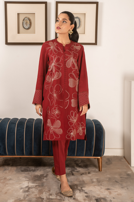 2 PC Stitched | Embroidered Suit