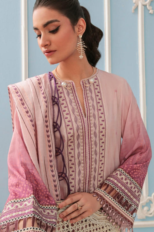3PC Unstitched Printed + Embroidered Suit