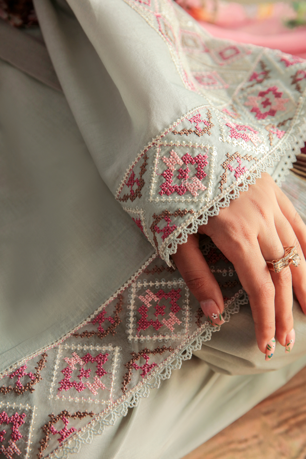 3 PC Stitched | Embroidered Suit