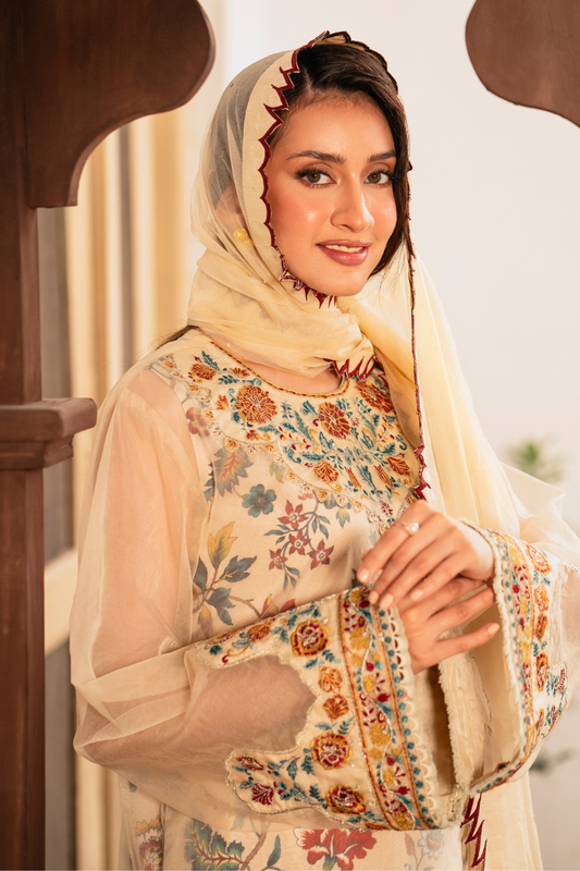 3 PC Stitched | Formal Embroidered Suit