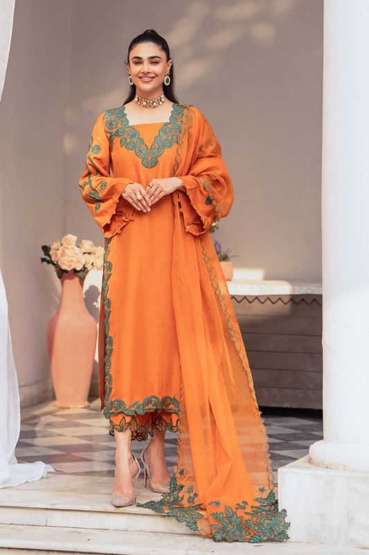 3 PC Stitched | Formal Embroidered Suit