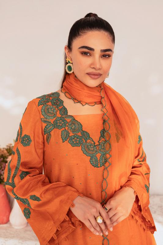 3 PC Stitched | Formal Embroidered Suit