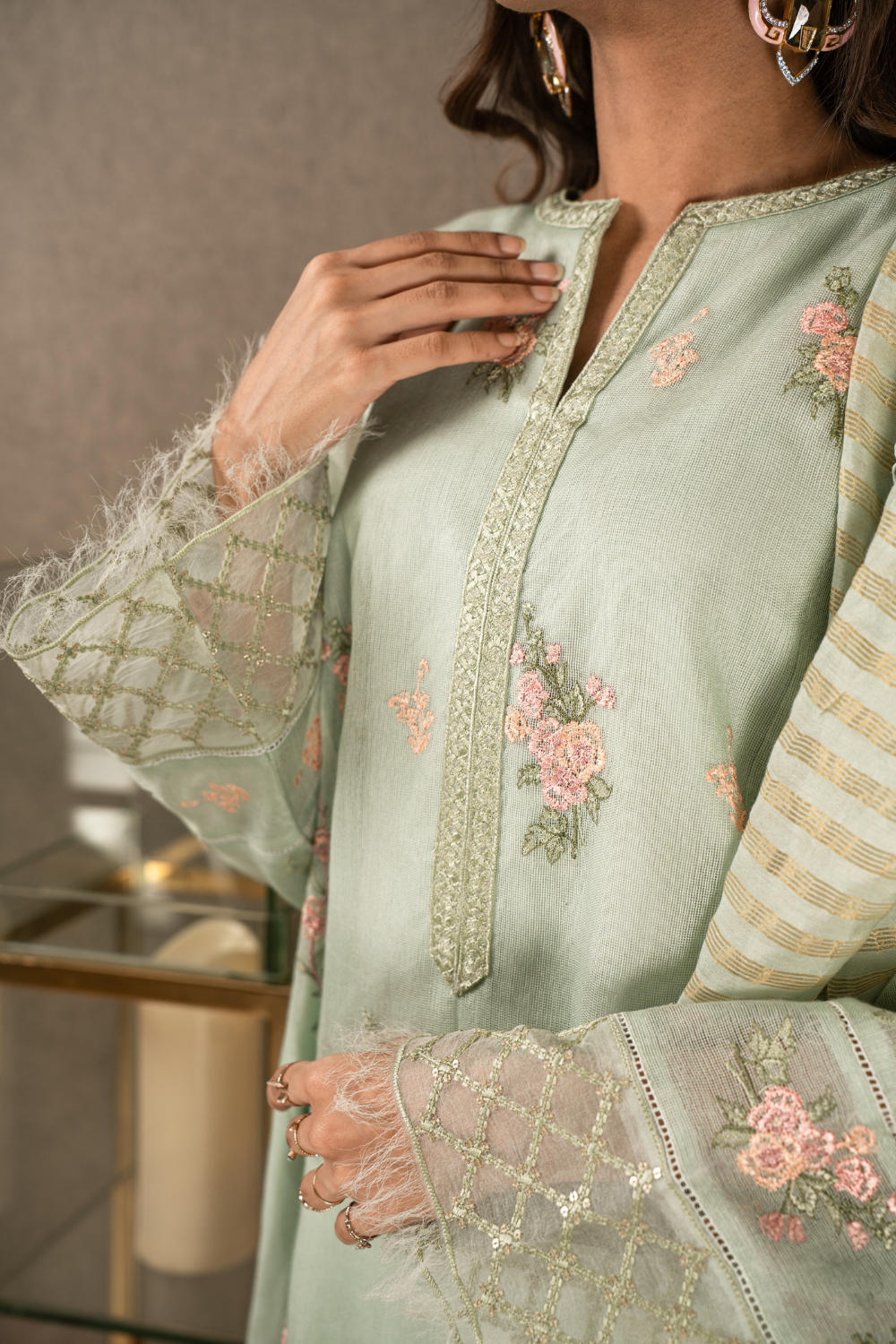 3 PC Stitched | Embroidered Suit