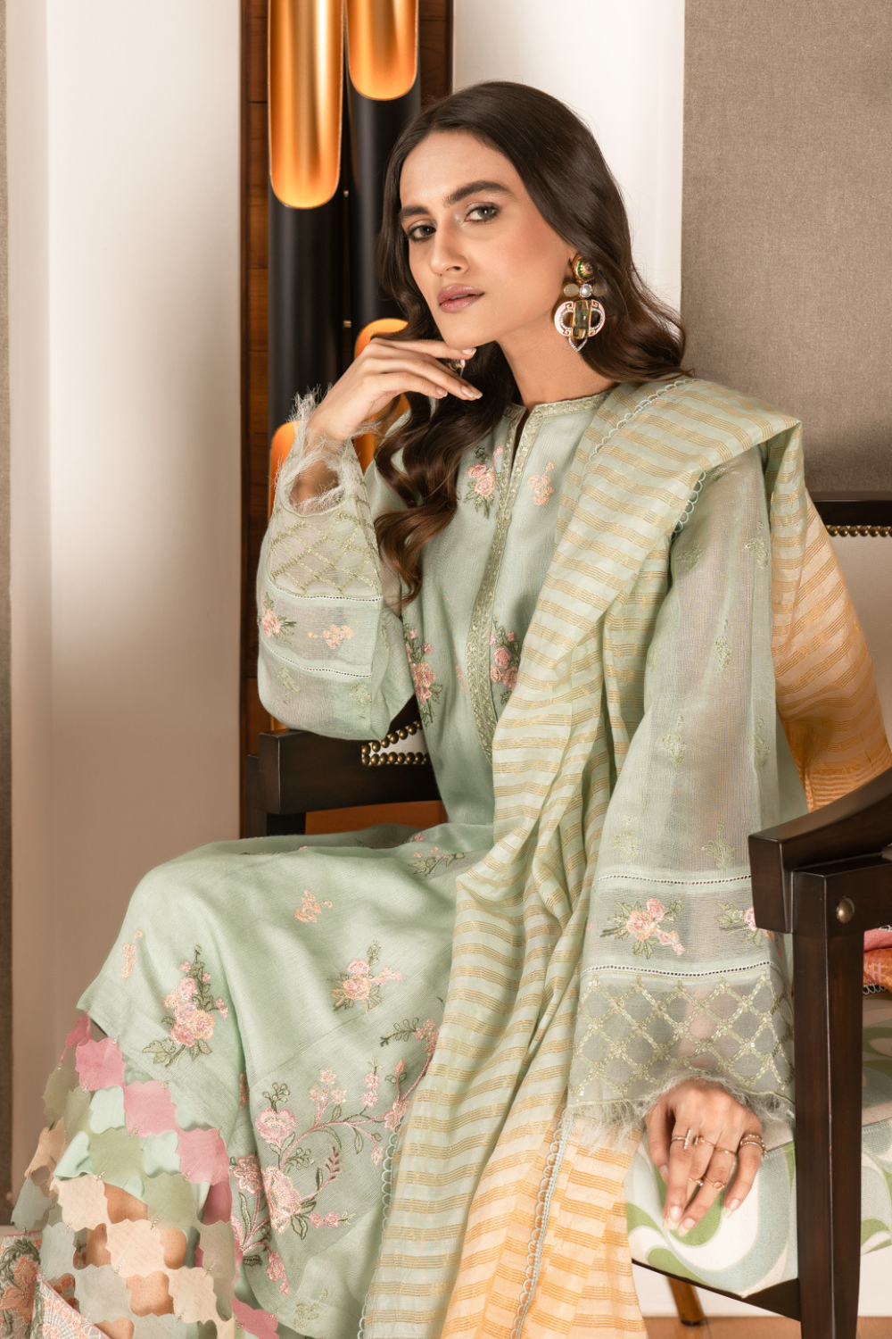 3 PC Stitched | Embroidered Suit