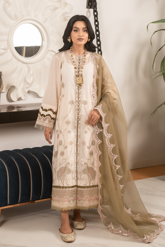 3 PC Stitched | Embroidered Suit