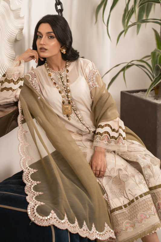 3 PC Stitched | Embroidered Suit