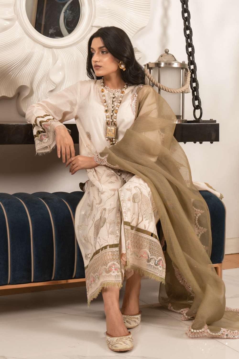 3 PC Stitched | Embroidered Suit