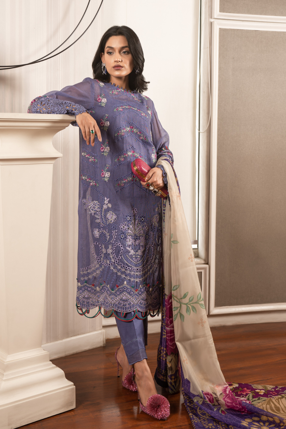 3 PC Stitched | Embroidered Suit