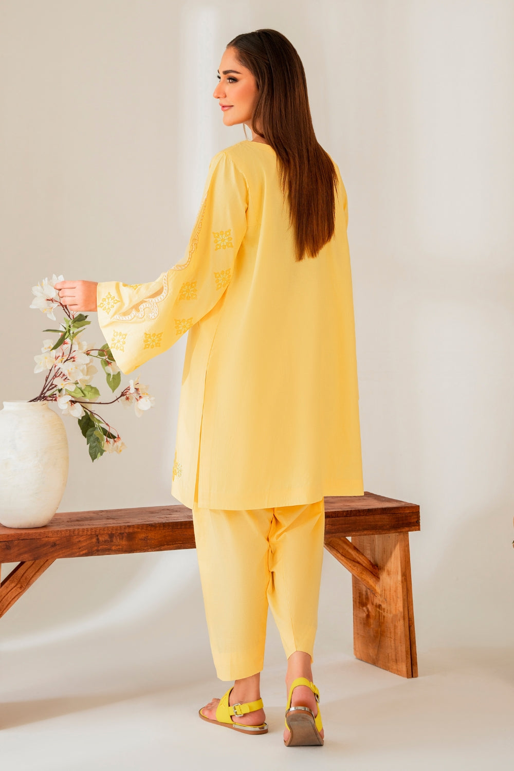 Miral (2 PC STITCHED | EMBROIDERED COTTON SHIRT+ TROUSER)