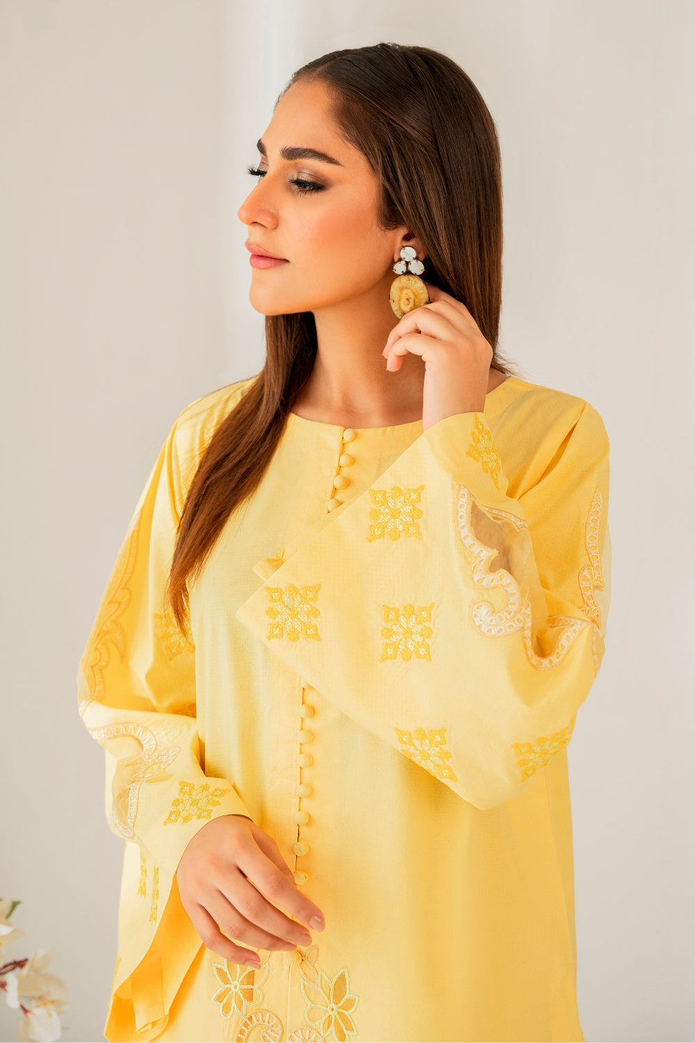 Miral (2 PC STITCHED | EMBROIDERED COTTON SHIRT+ TROUSER)