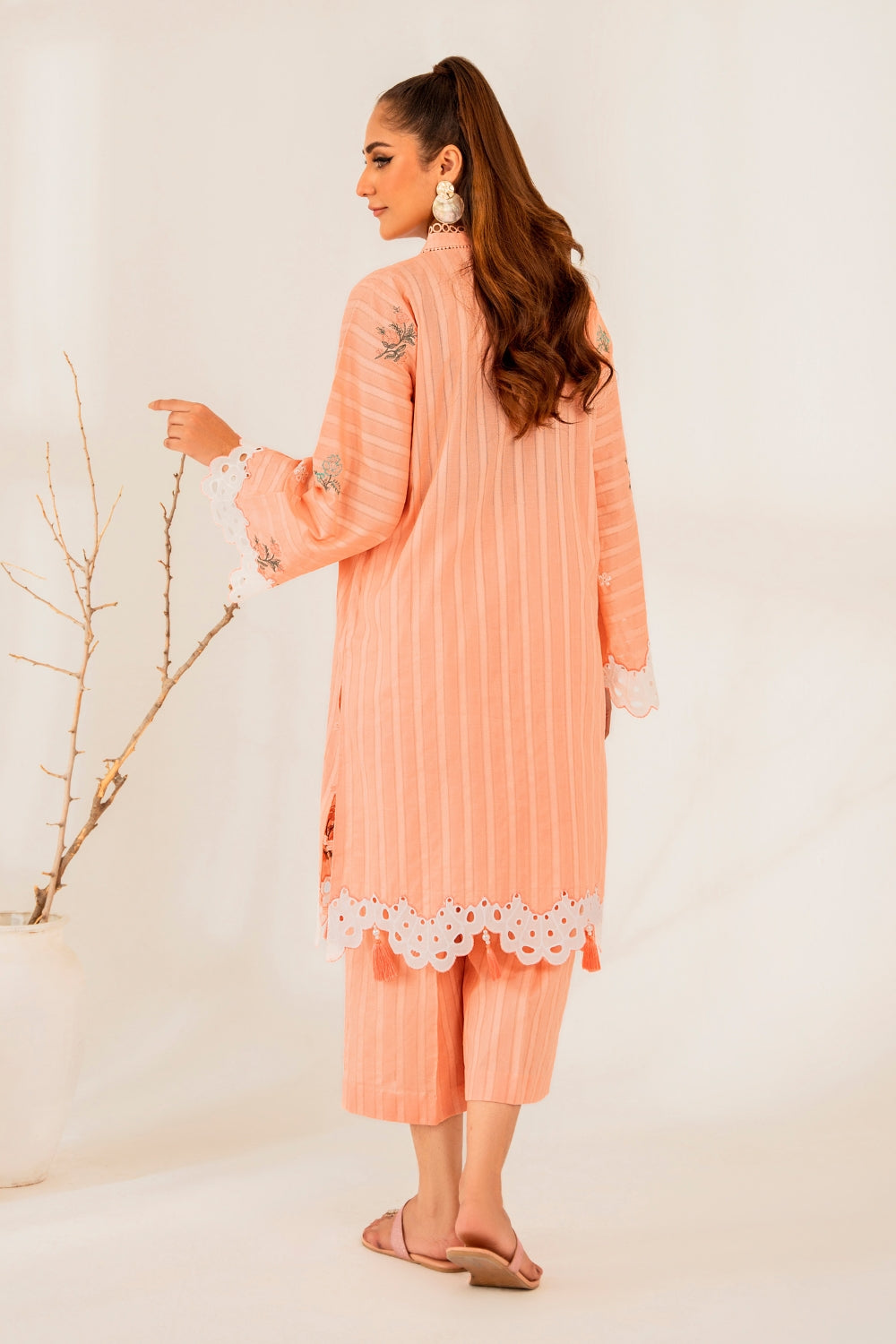 2 PC STITCHED | EMBROIDERED COTTON SHIRT+ TROUSER