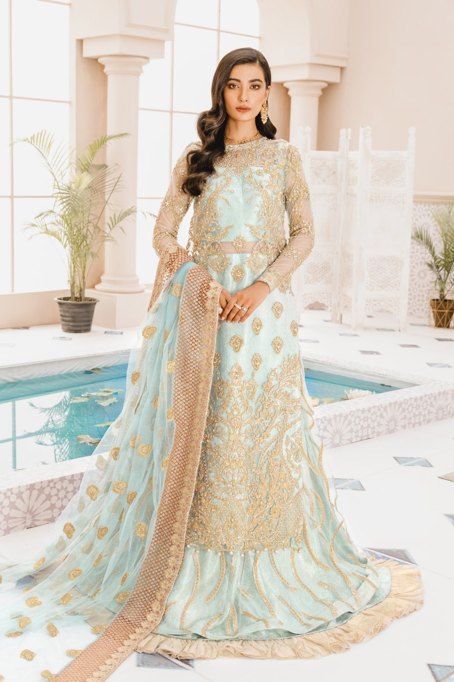 Formal Lehenga - Blue Age (MX-02) by Maryum N Maria priced at 15500.00