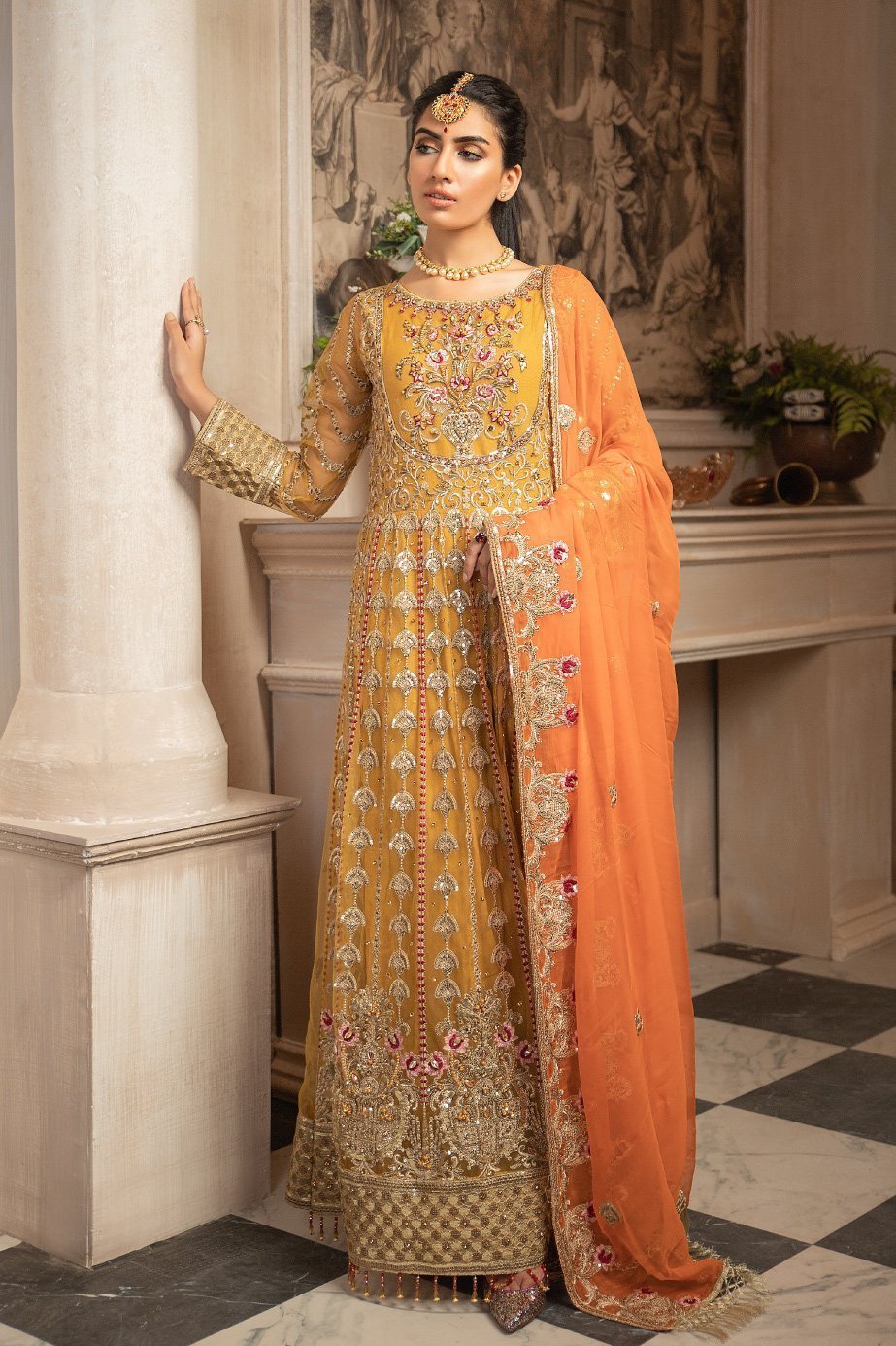 Formal Maxi - Kesari (MY-01) by Maryum N Maria priced at 10900.00
