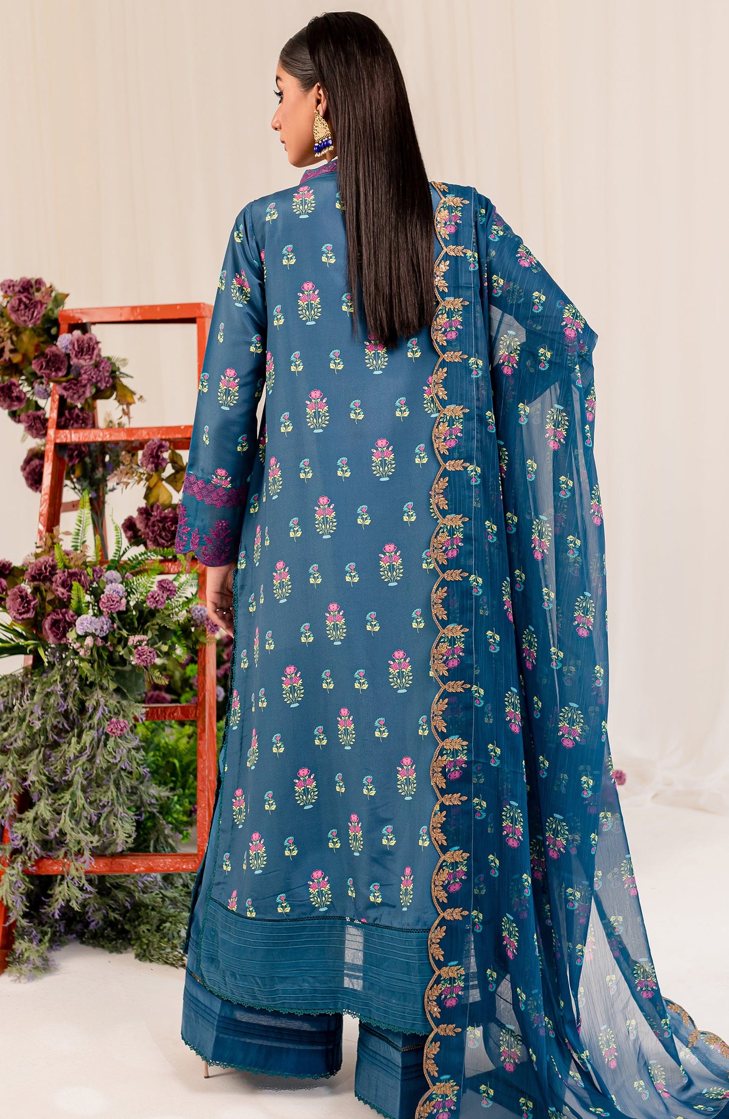 Printed Embroidered Lawn - Sapphire (MLFD-164)