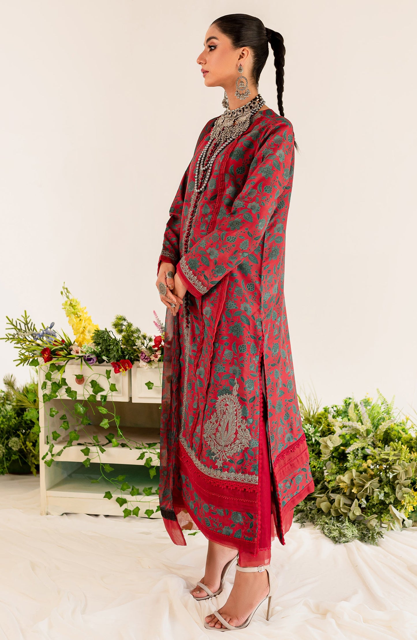 Printed Embroidered Lawn - Ruby (MLFD-167)