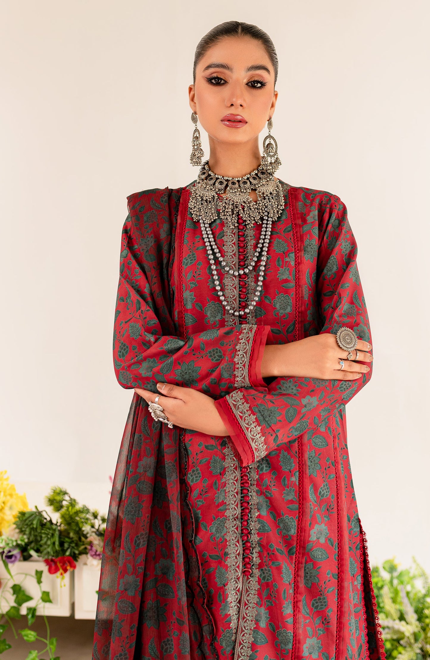 Printed Embroidered Lawn - Ruby (MLFD-167)