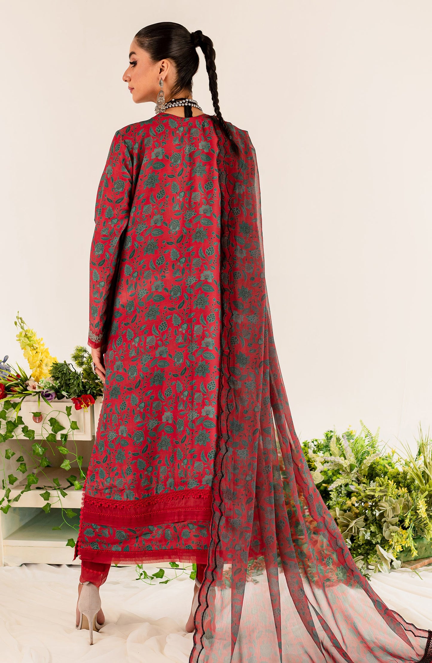 Printed Embroidered Lawn - Ruby (MLFD-167)