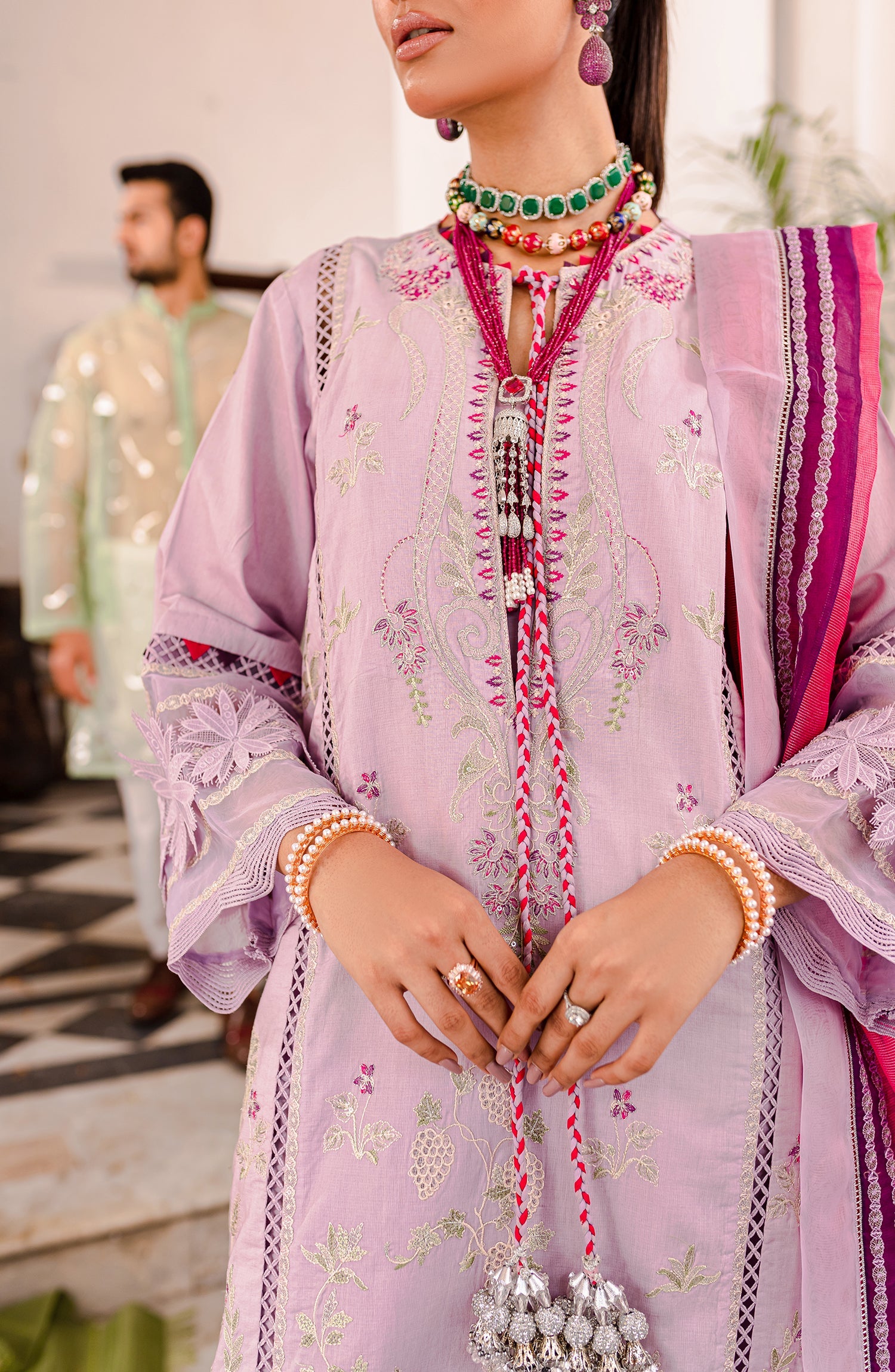 Luxury Lawn - Berry (MLFD-135) Maryum N Maria