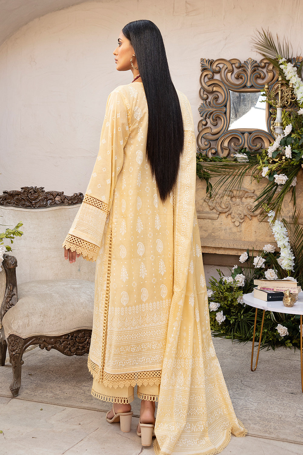 3 PC Unstitched | Printed Shirt + Printed Dupatta + Dyed Trouser