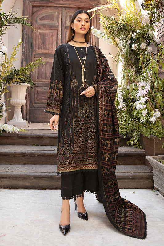3 PC Unstitched | Printed Shirt + Printed Dupatta + Dyed Trouser
