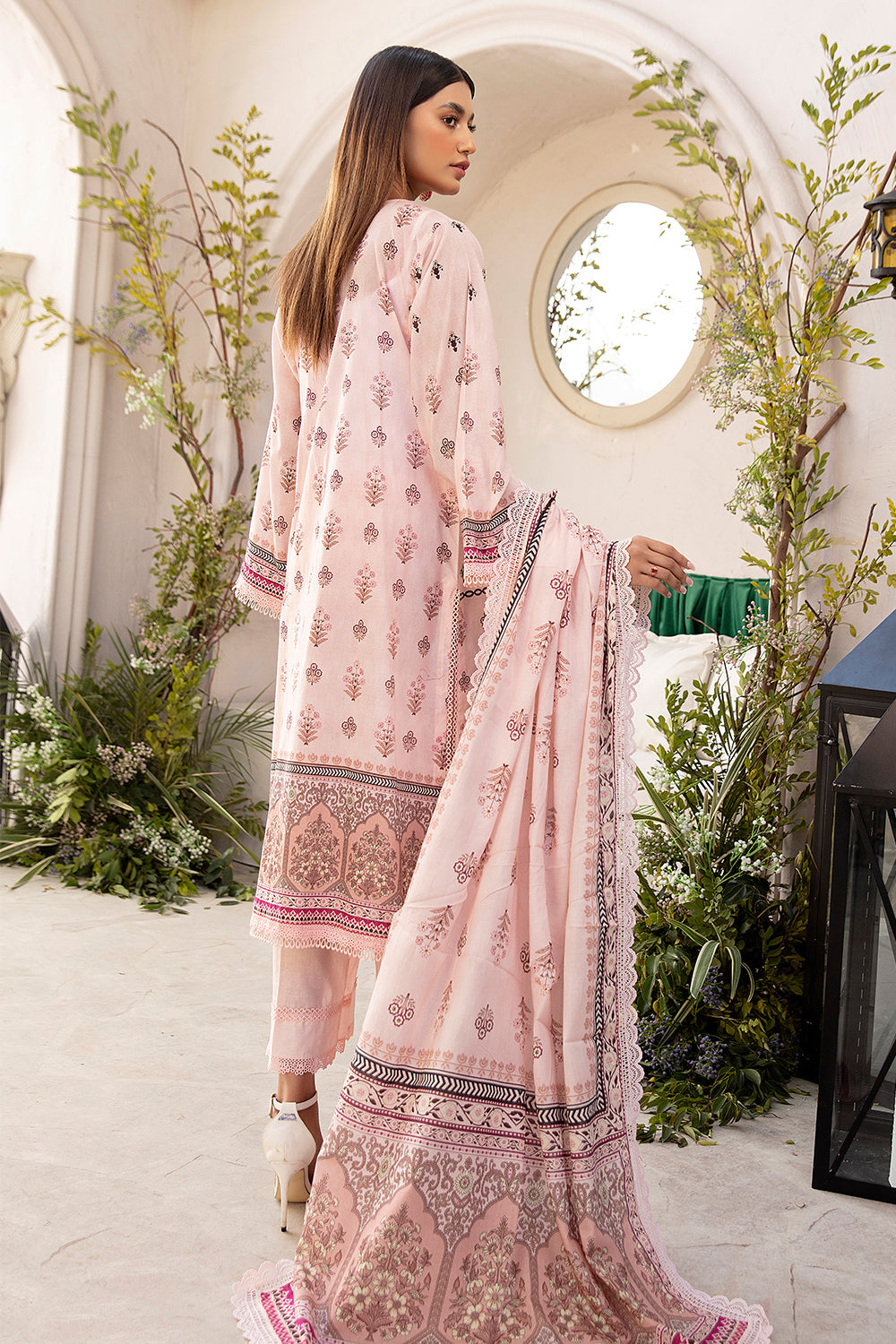 3 PC Unstitched | Printed Shirt + Printed Dupatta + Dyed Trouser