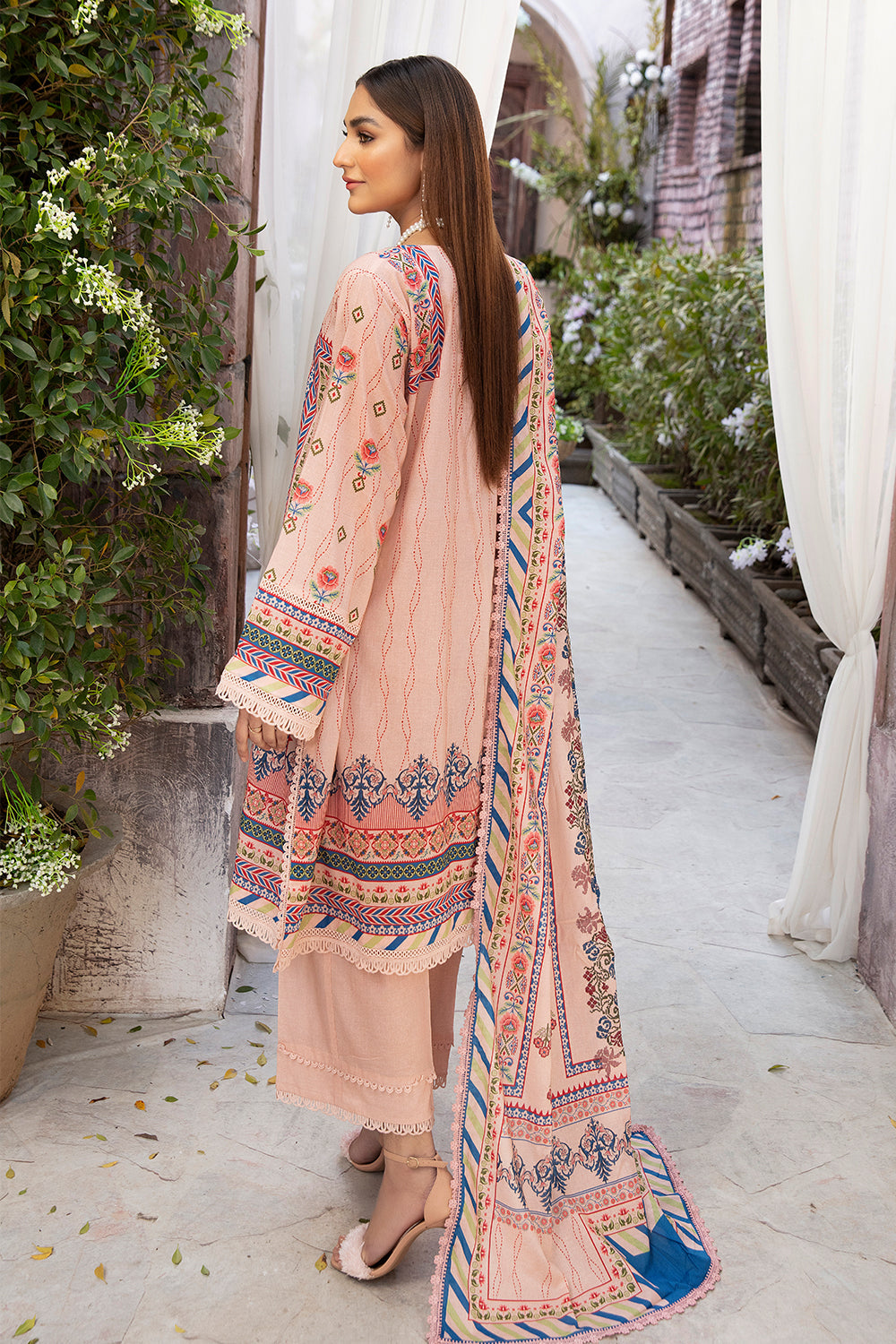 3 PC Unstitched | Printed Shirt + Printed Dupatta + Dyed Trouser