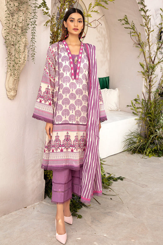 3 PC Unstitched | Printed Shirt + Printed Dupatta + Dyed Trouser