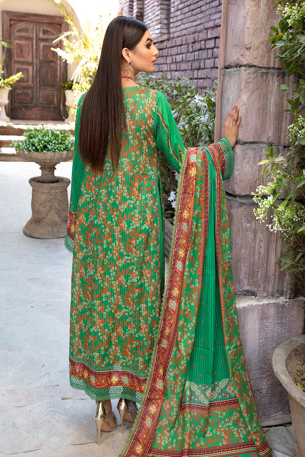 3 PC Unstitched | Printed Shirt + Printed Dupatta + Dyed Trouser