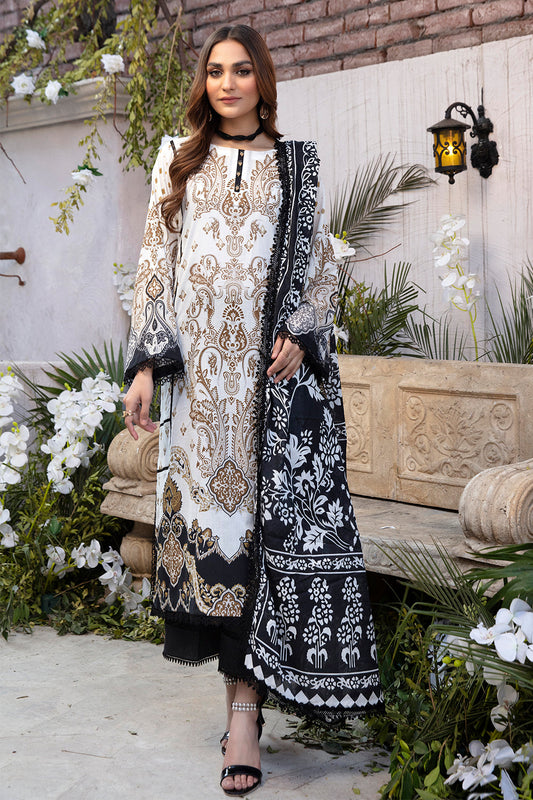 3 PC Unstitched | Printed Shirt + Printed Dupatta + Dyed Trouser
