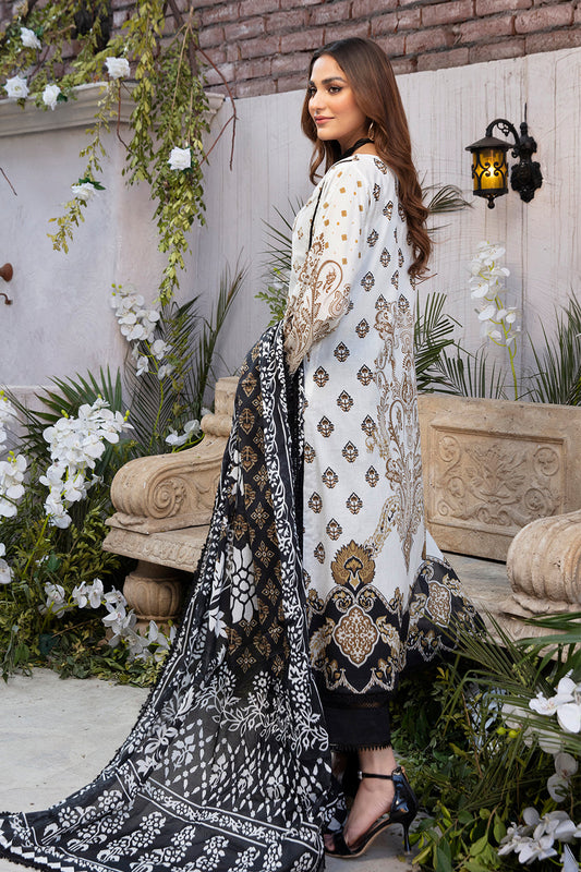 3 PC Unstitched | Printed Shirt + Printed Dupatta + Dyed Trouser