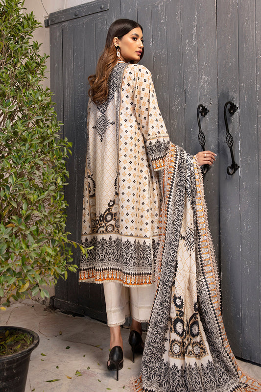 3 PC Unstitched | Printed Shirt + Printed Dupatta + Dyed Trouser