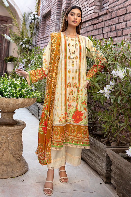 3 PC Unstitched | Printed Shirt + Printed Dupatta + Dyed Trouser