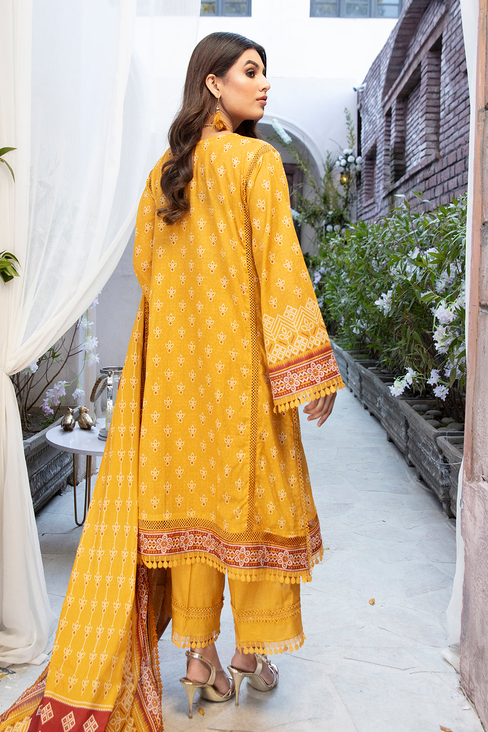 3 PC Unstitched | Printed Shirt + Printed Dupatta + Dyed Trouser