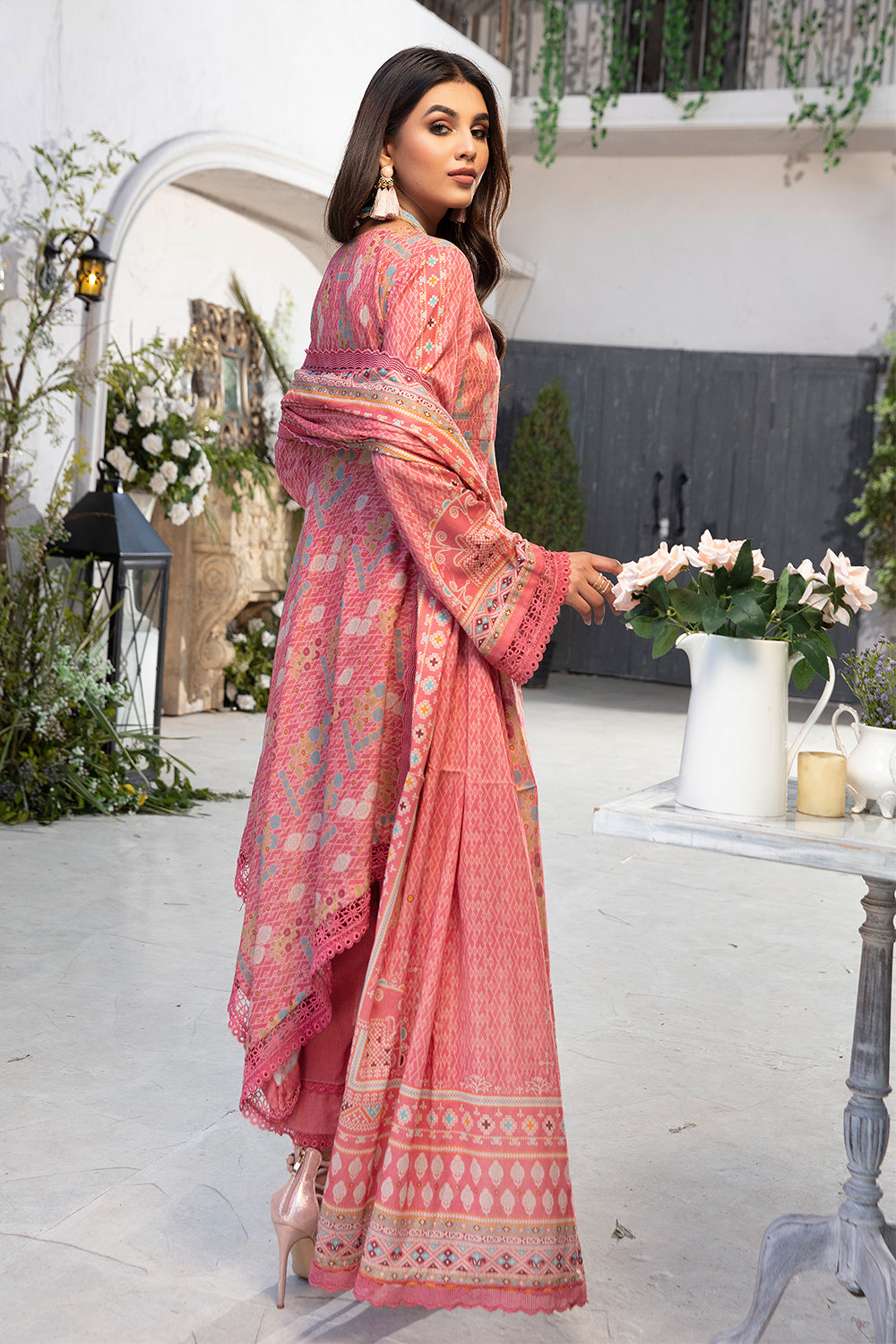3 PC Unstitched | Printed Shirt + Printed Dupatta + Dyed Trouser