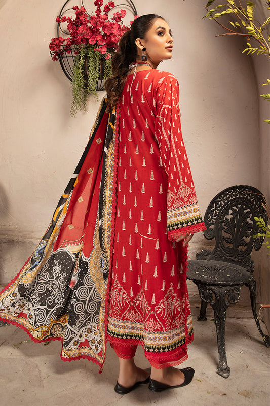 3 PC Unstitched | Printed Shirt + Printed Dupatta + Dyed Trouser