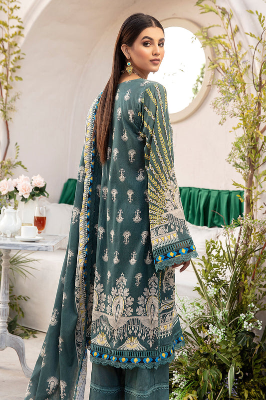 3 PC Unstitched | Printed Shirt + Printed Dupatta + Dyed Trouser