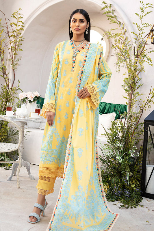 3 PC Unstitched | Printed Shirt + Printed Dupatta + Dyed Trouser