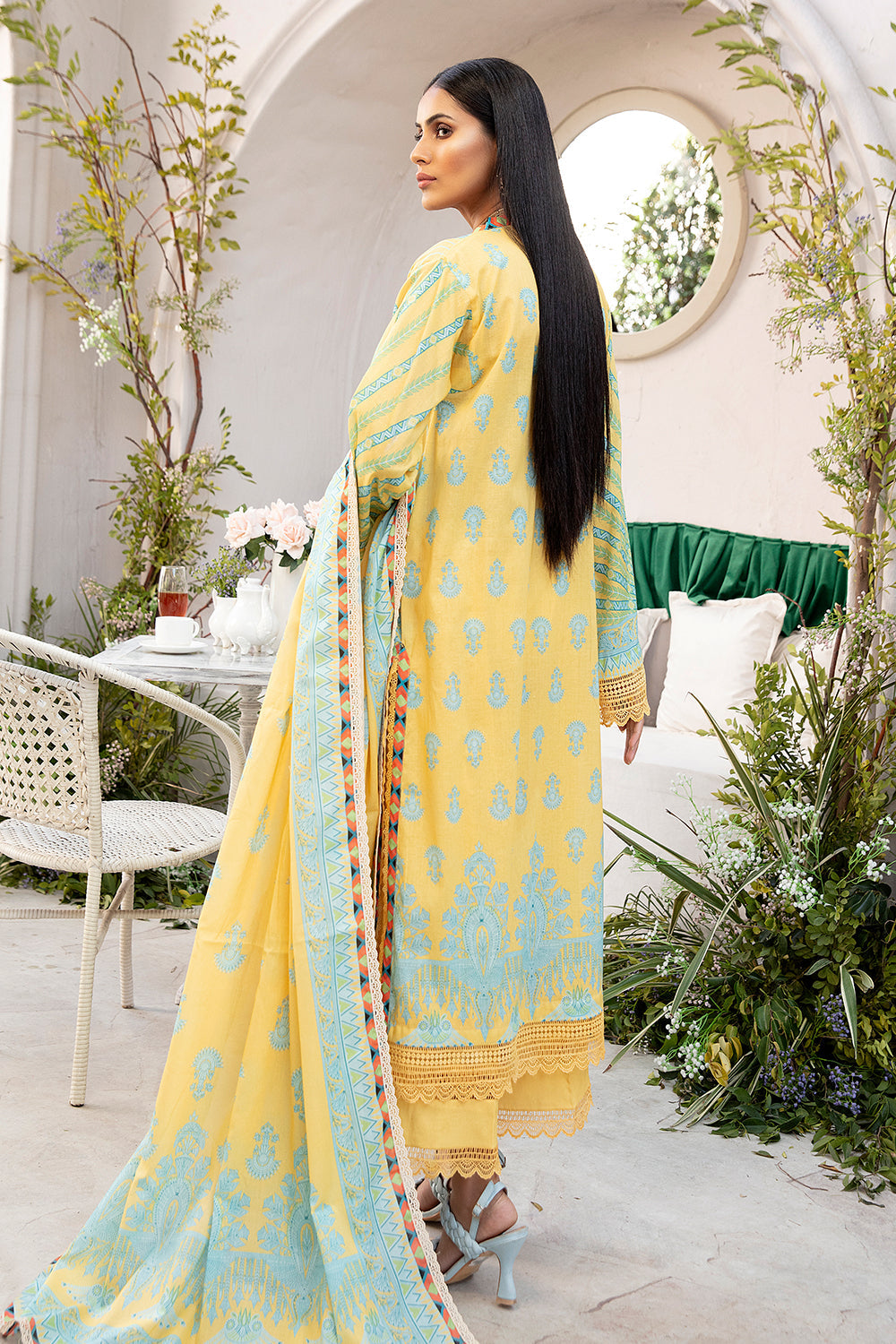 3 PC Unstitched | Printed Shirt + Printed Dupatta + Dyed Trouser