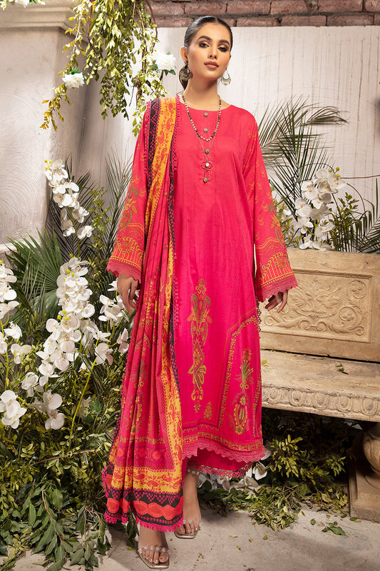 3 PC Unstitched | Printed Shirt + Printed Dupatta + Dyed Trouser