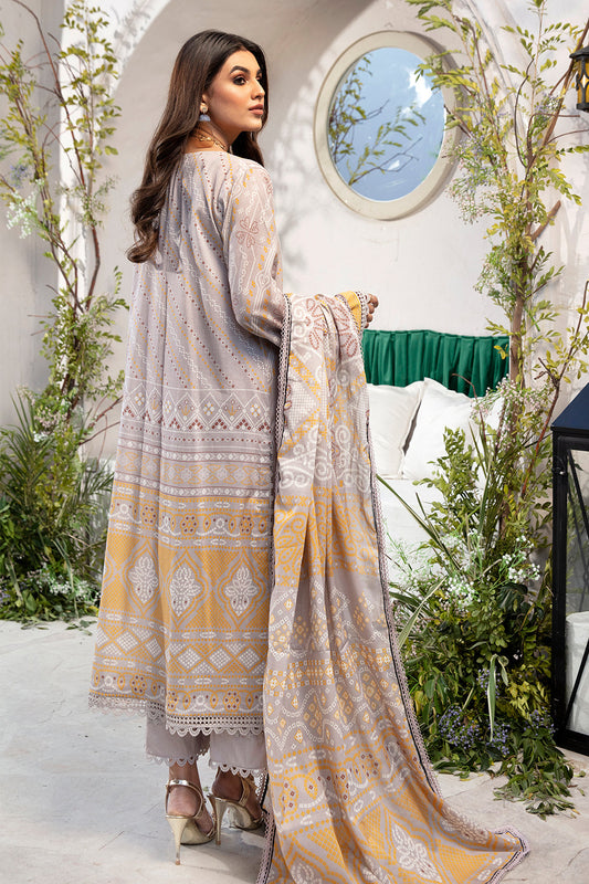 3 PC Unstitched | Printed Shirt + Printed Dupatta + Dyed Trouser