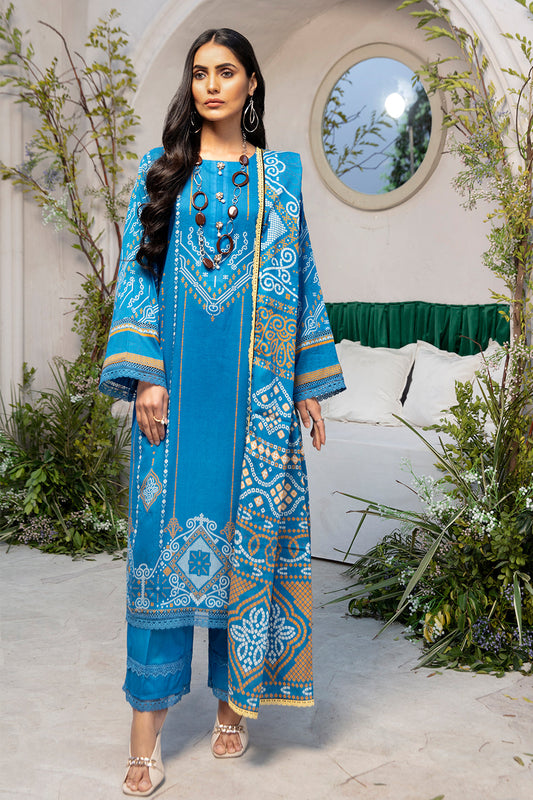 3 PC Unstitched | Printed Shirt + Printed Dupatta + Dyed Trouser