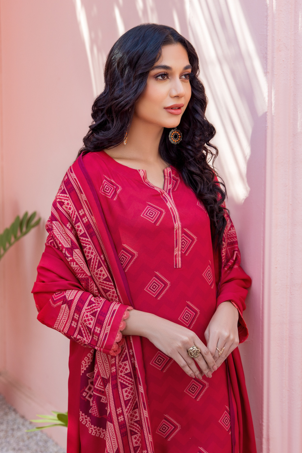 3 PC Unstitched | Crepe Linen Printed Suit